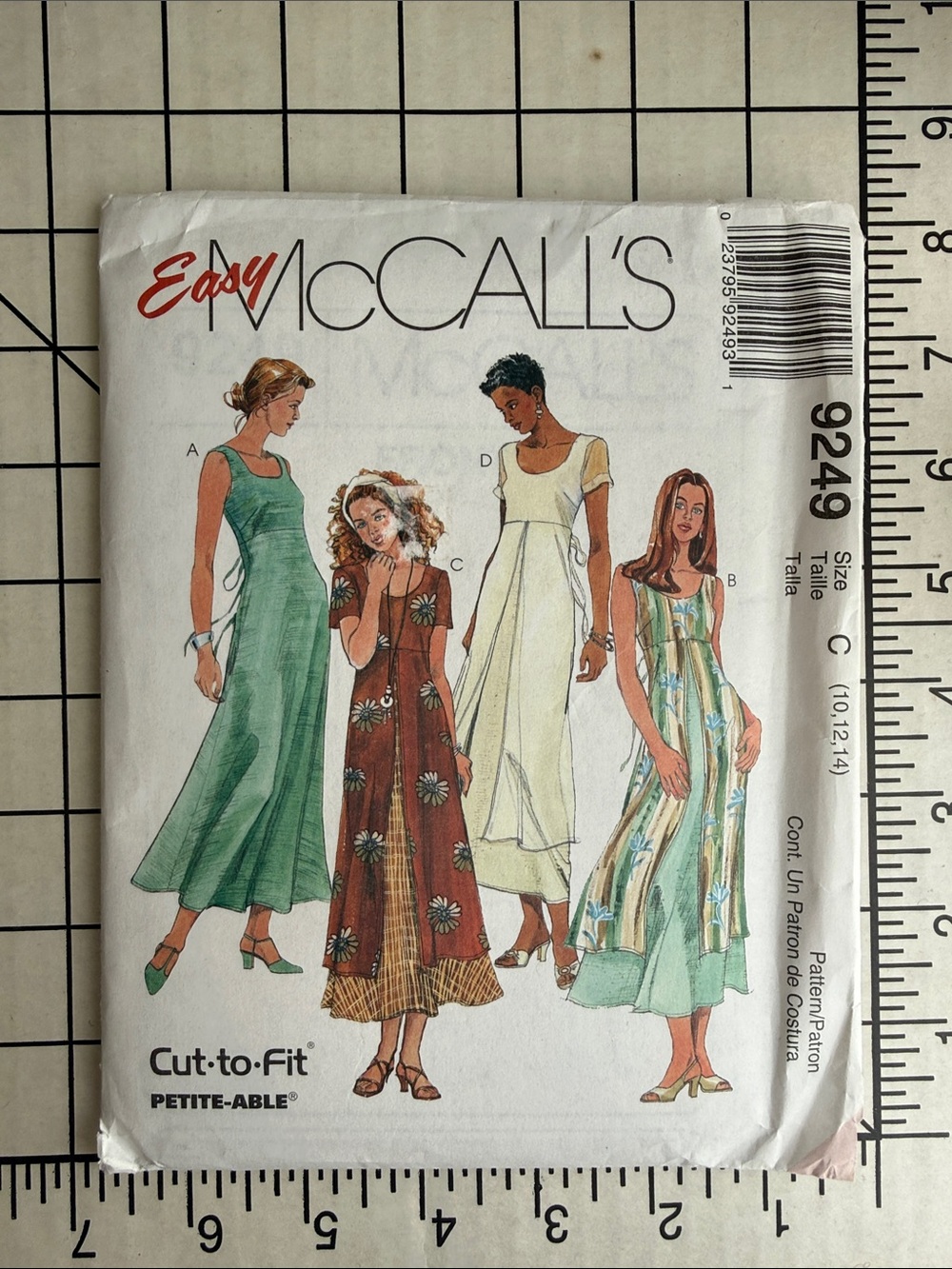 Easy McCall’s 9249 Maxi Dress Sewing Pattern Sz 10-12-14 Uncut Factory Folded